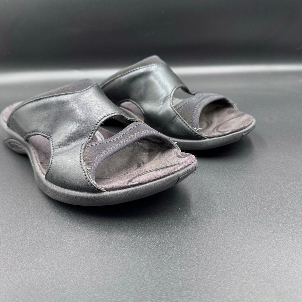 Merrell Palmetto Leather Slide Comfort Sandals Black Women's 8